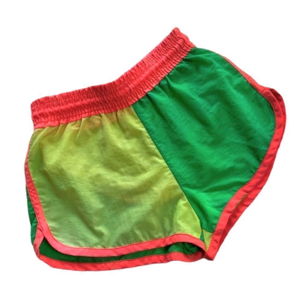 Killer Retro True Vintage 1960s 1970s Neon Cole Boys Color Block Swim Trunks